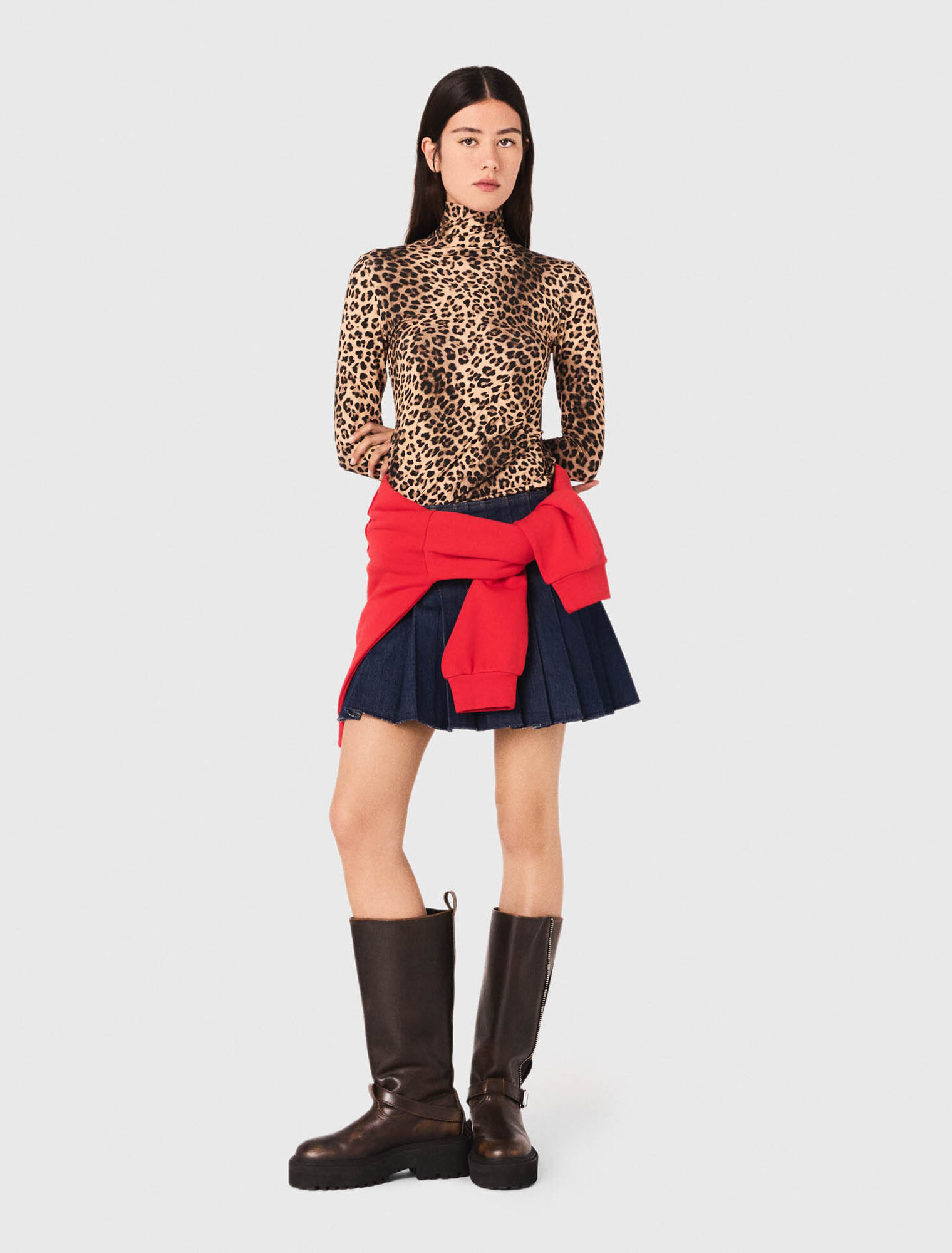 Camiseta con estampado de leopardo