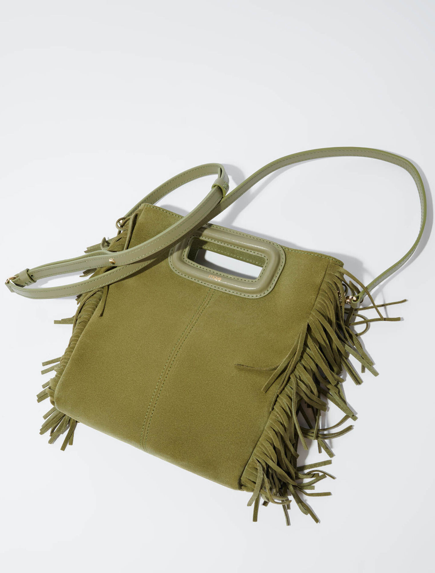 Bolso M de piel serraje