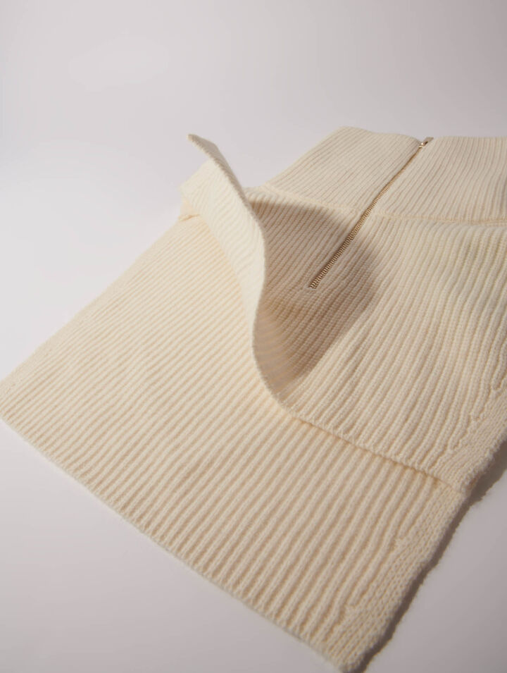 Cuello con cremallera de  cachemira