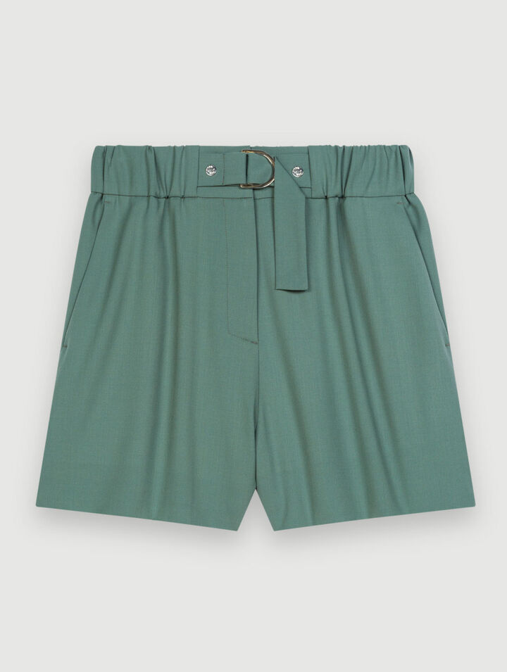 Pantalón corto entallado con elástico