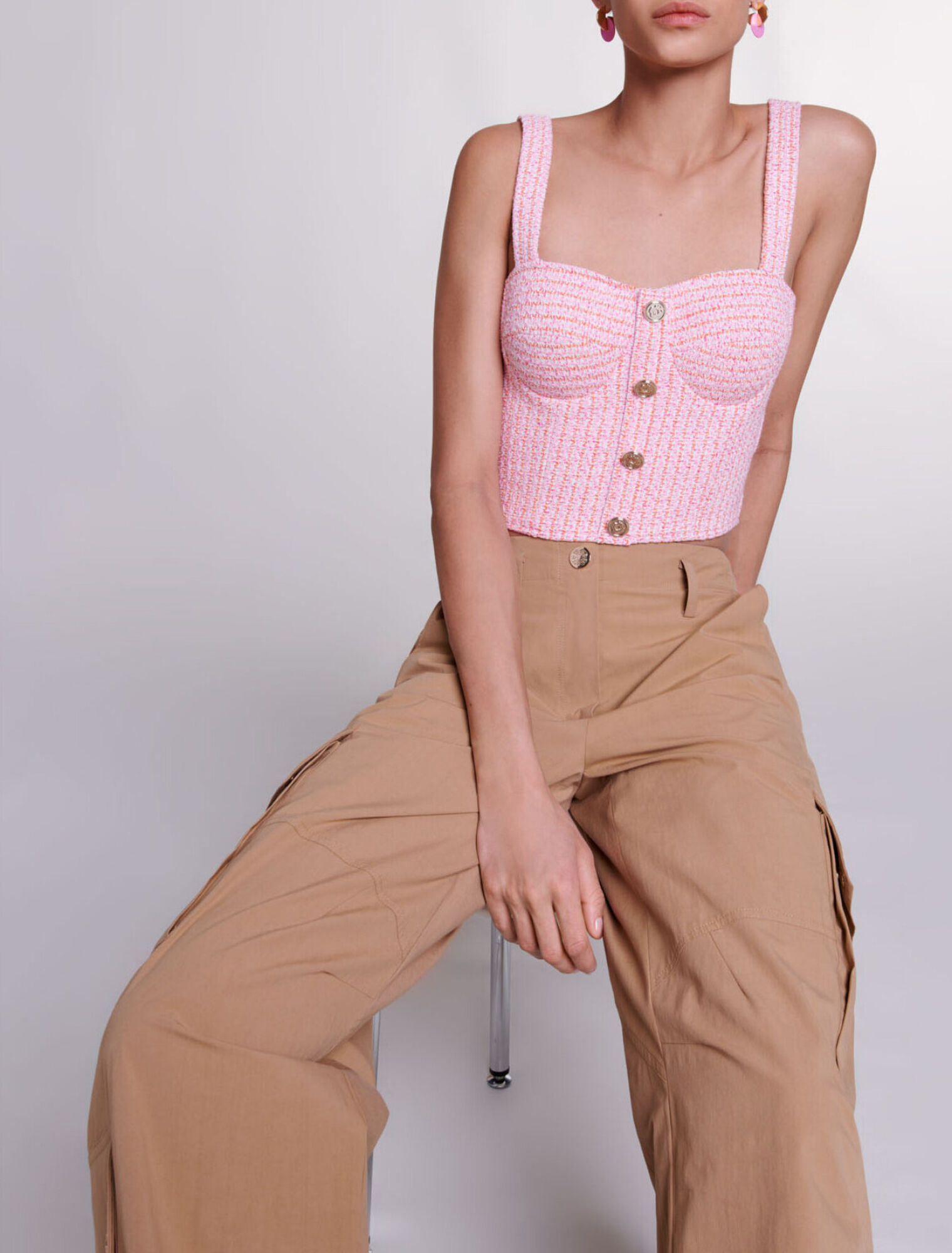 Crop top en tweed