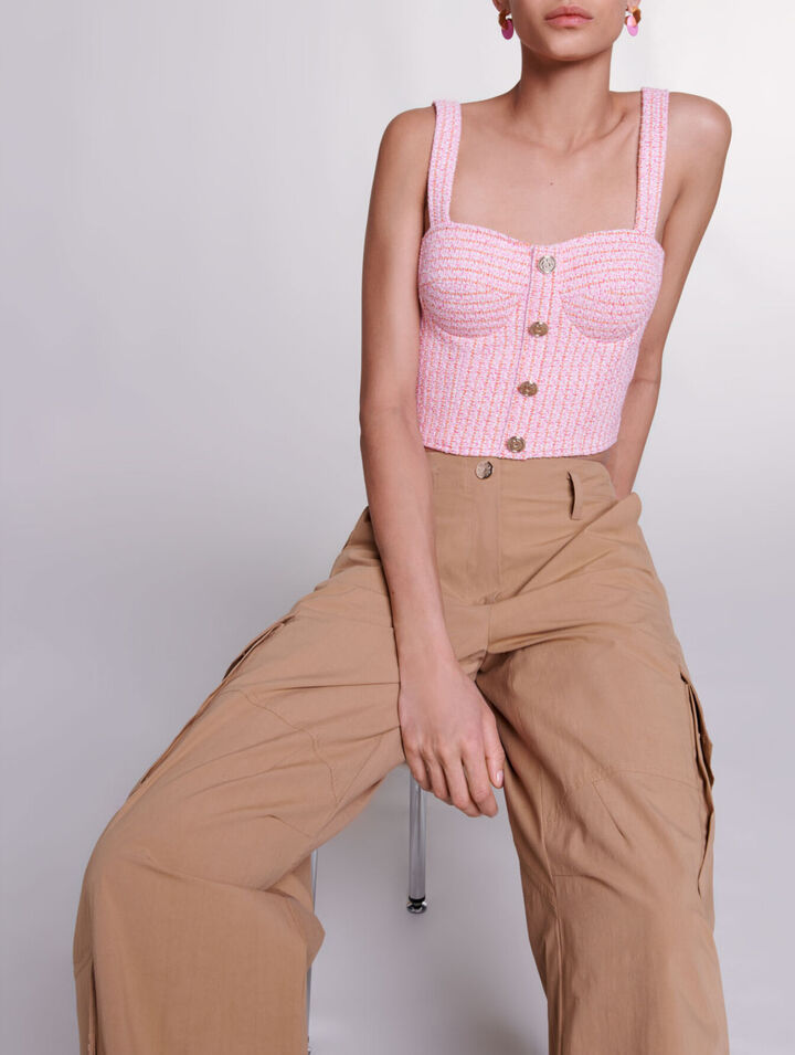 Crop top en tweed