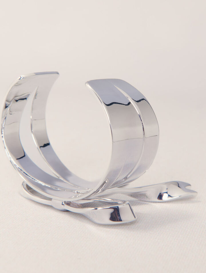 Brazalete lazo plateado