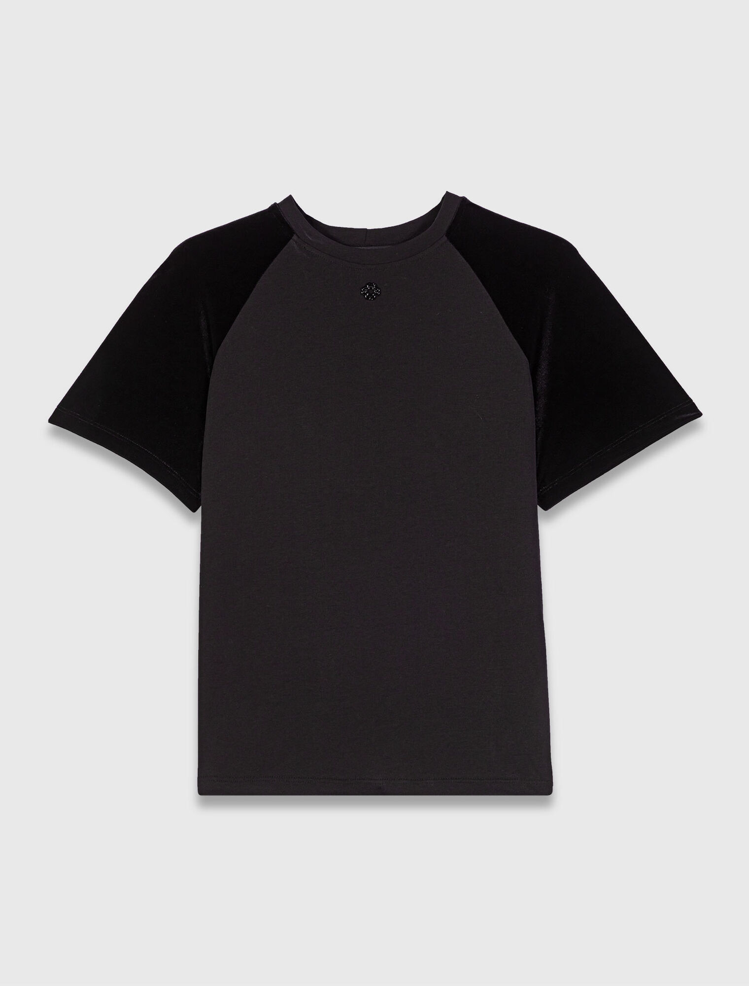 Camiseta con mangas de terciopelo