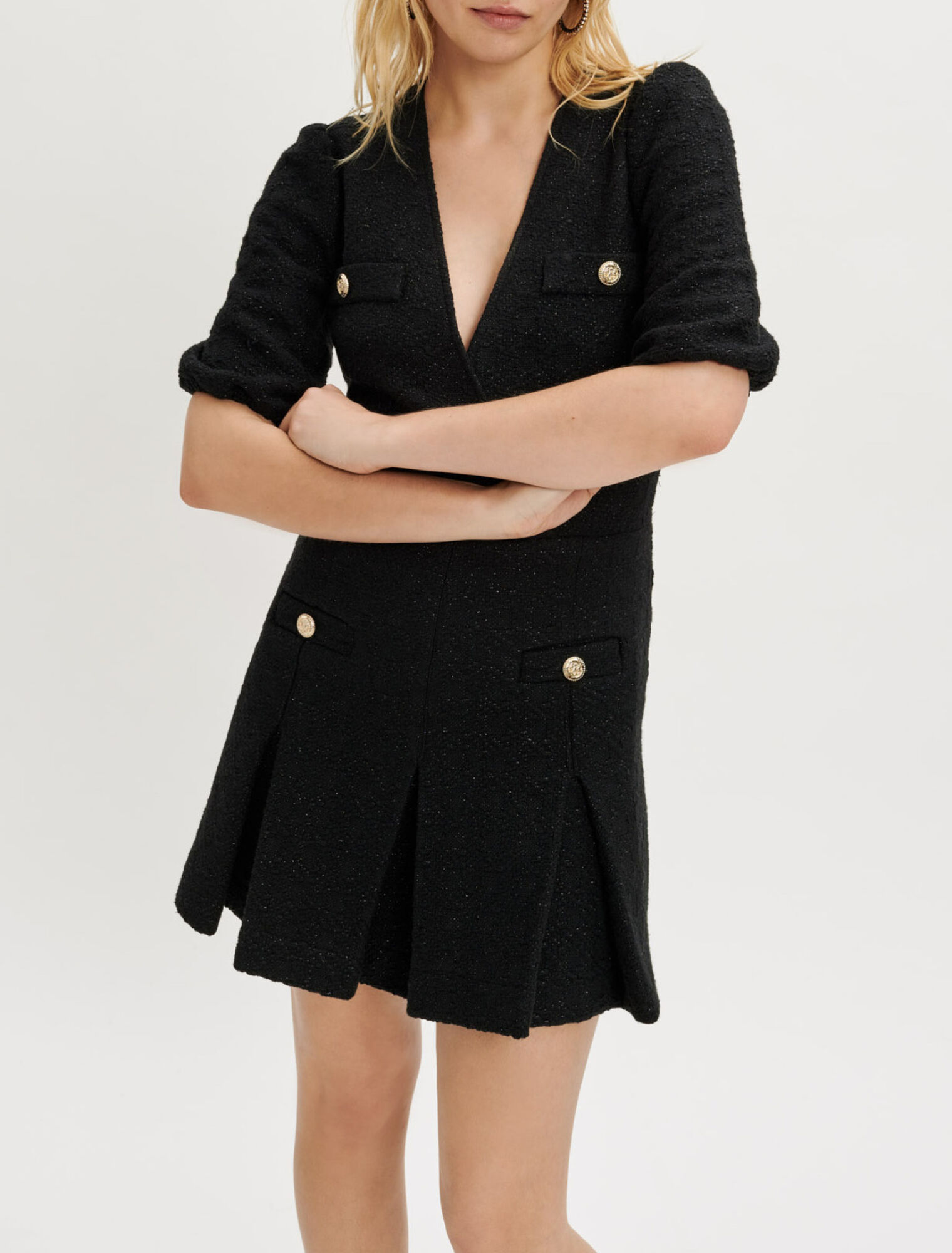Vestido corto de tweed
