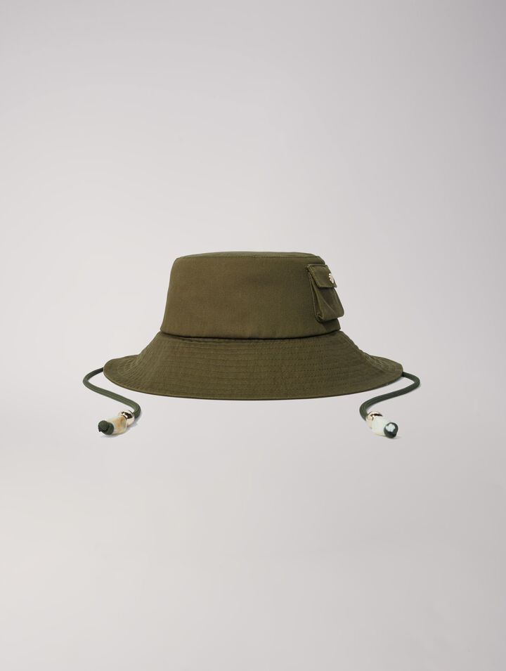 Sombrero bob con cordón y abalorios