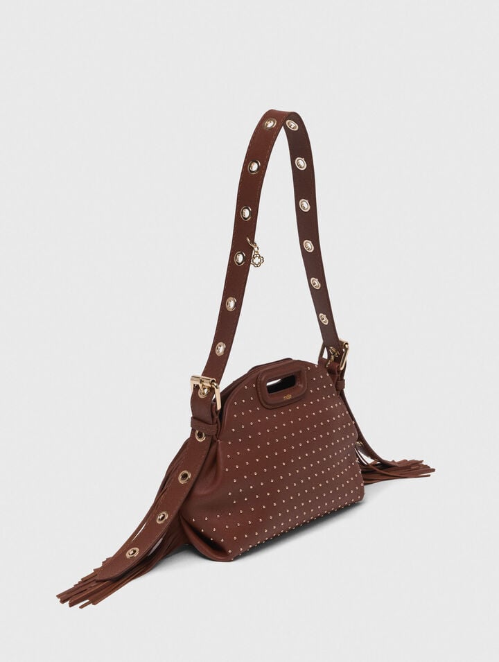 Bolso Miss M mini de cuero y tachas
