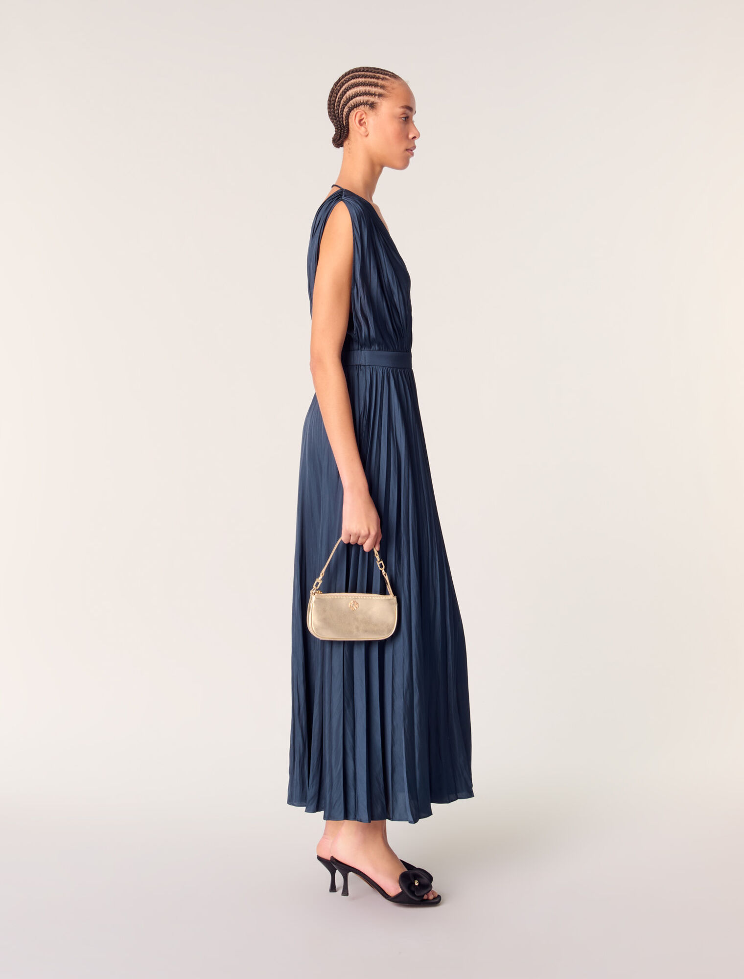 Bolso Sarah de piel metalizada