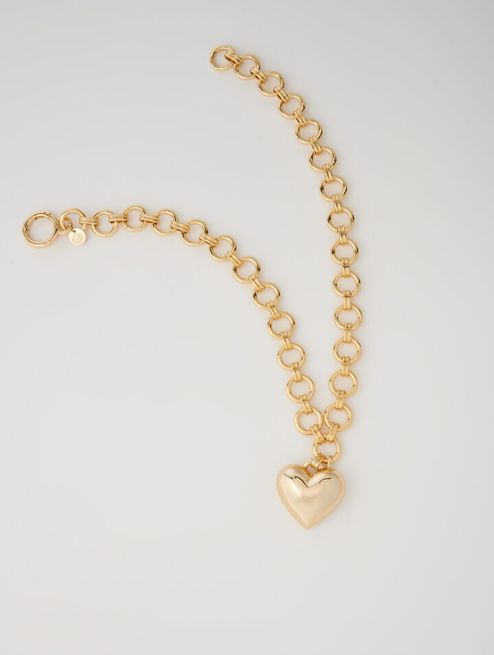 Collar corazón dorado
