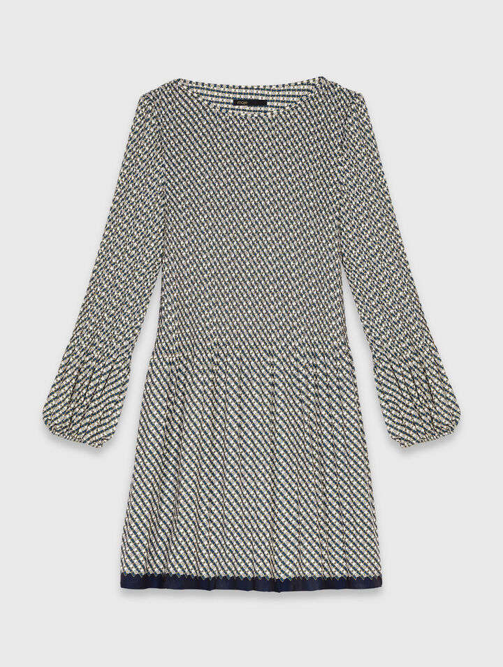 Vestido plisado estampado