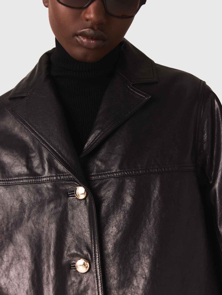 Chaqueta de piel acolchada