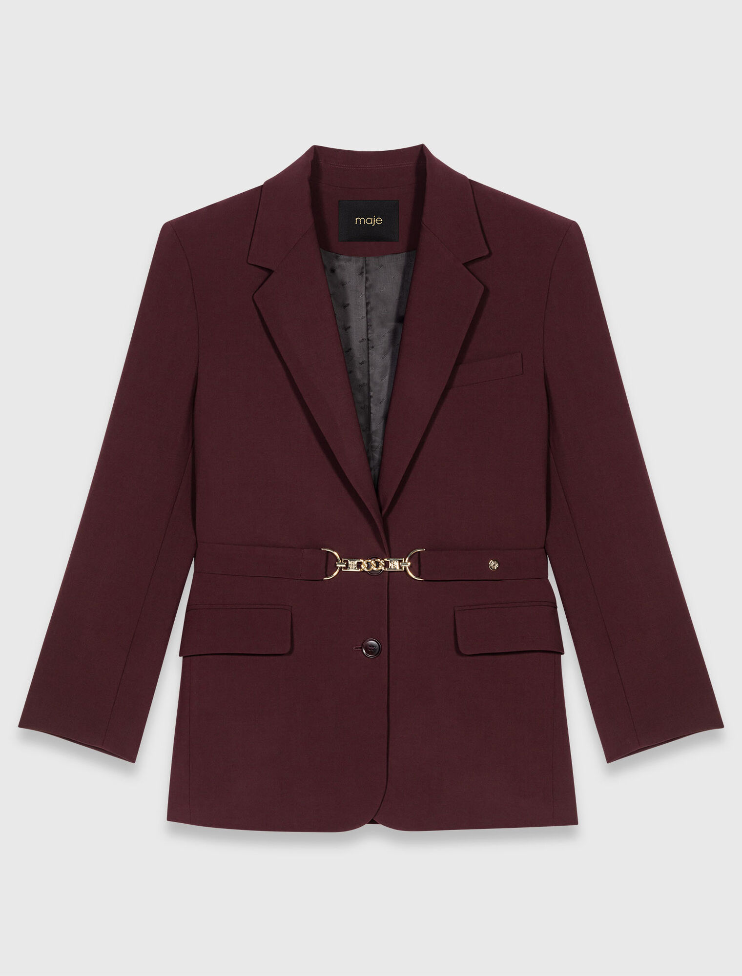 Chaqueta de traje con cinturón