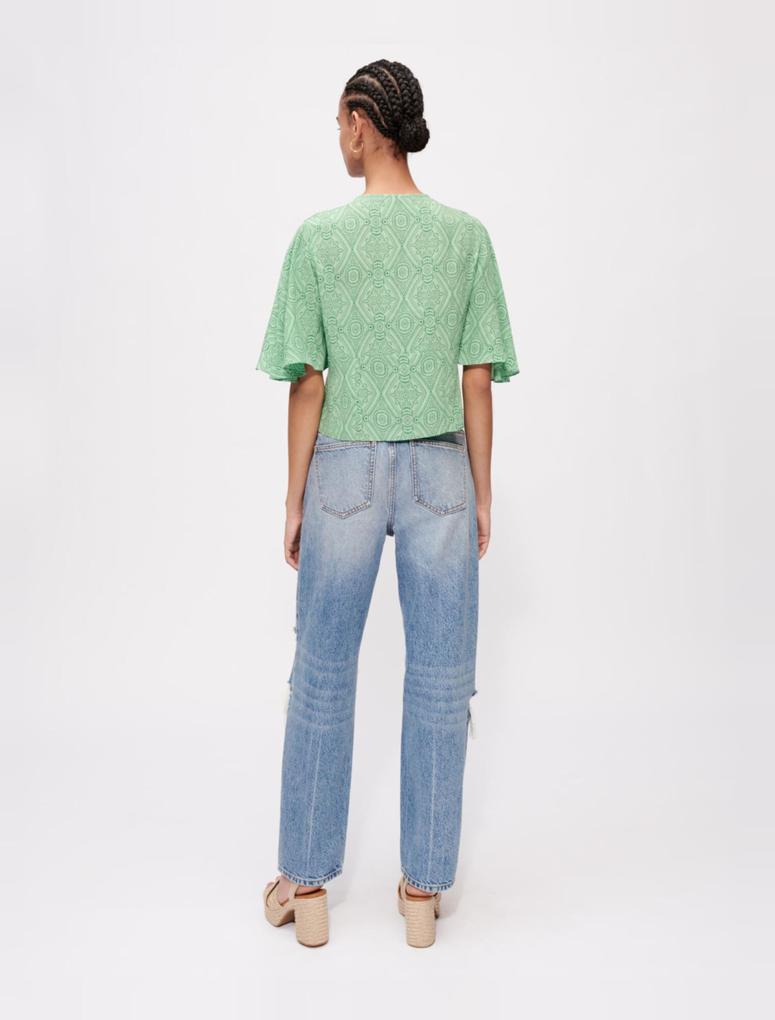 Top estampado fluido