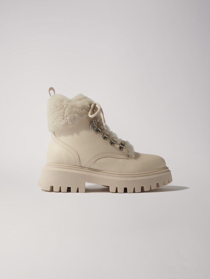 Botines chunky de pelo sintético