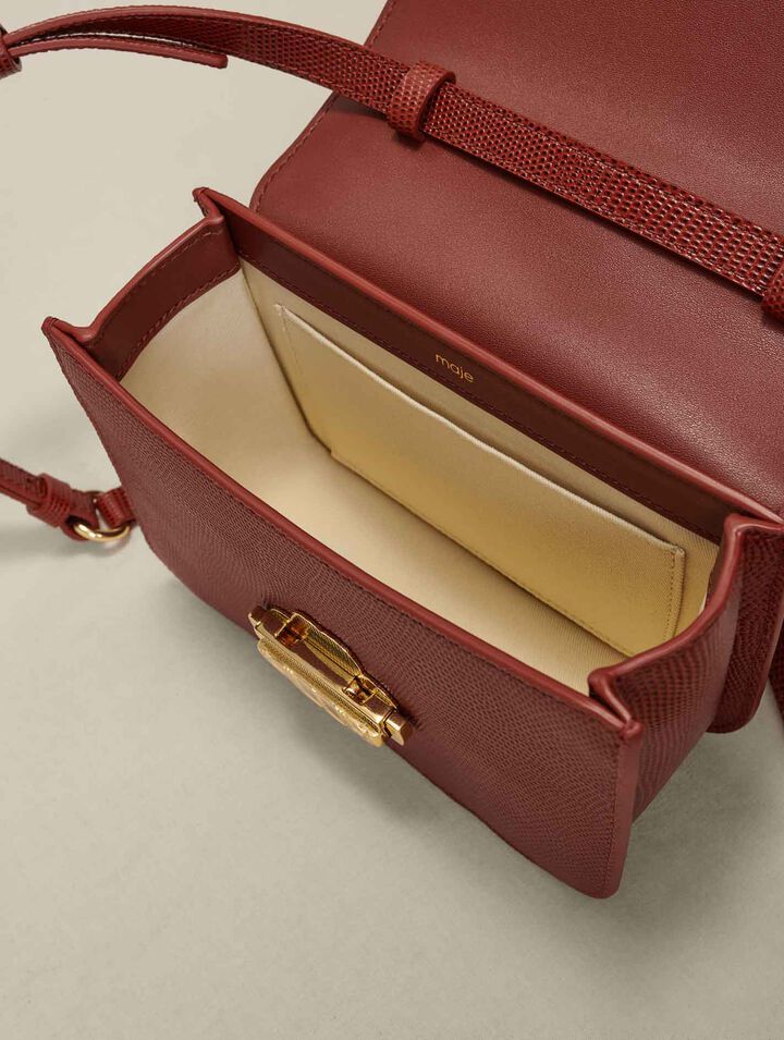 Bolso Clover de piel efecto lagarto