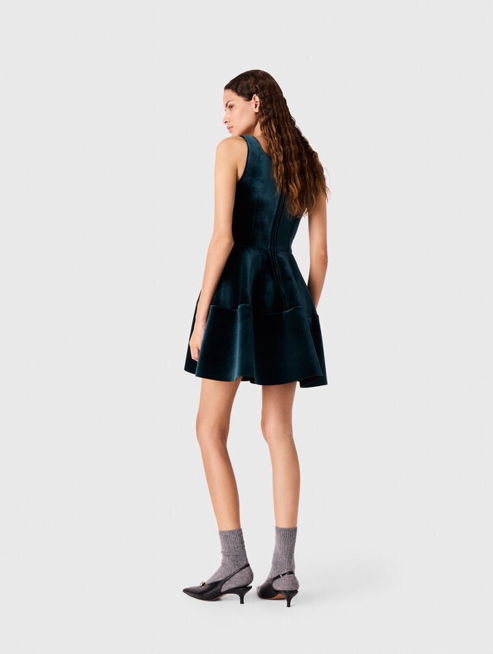 Vestido patinadora de terciopelo