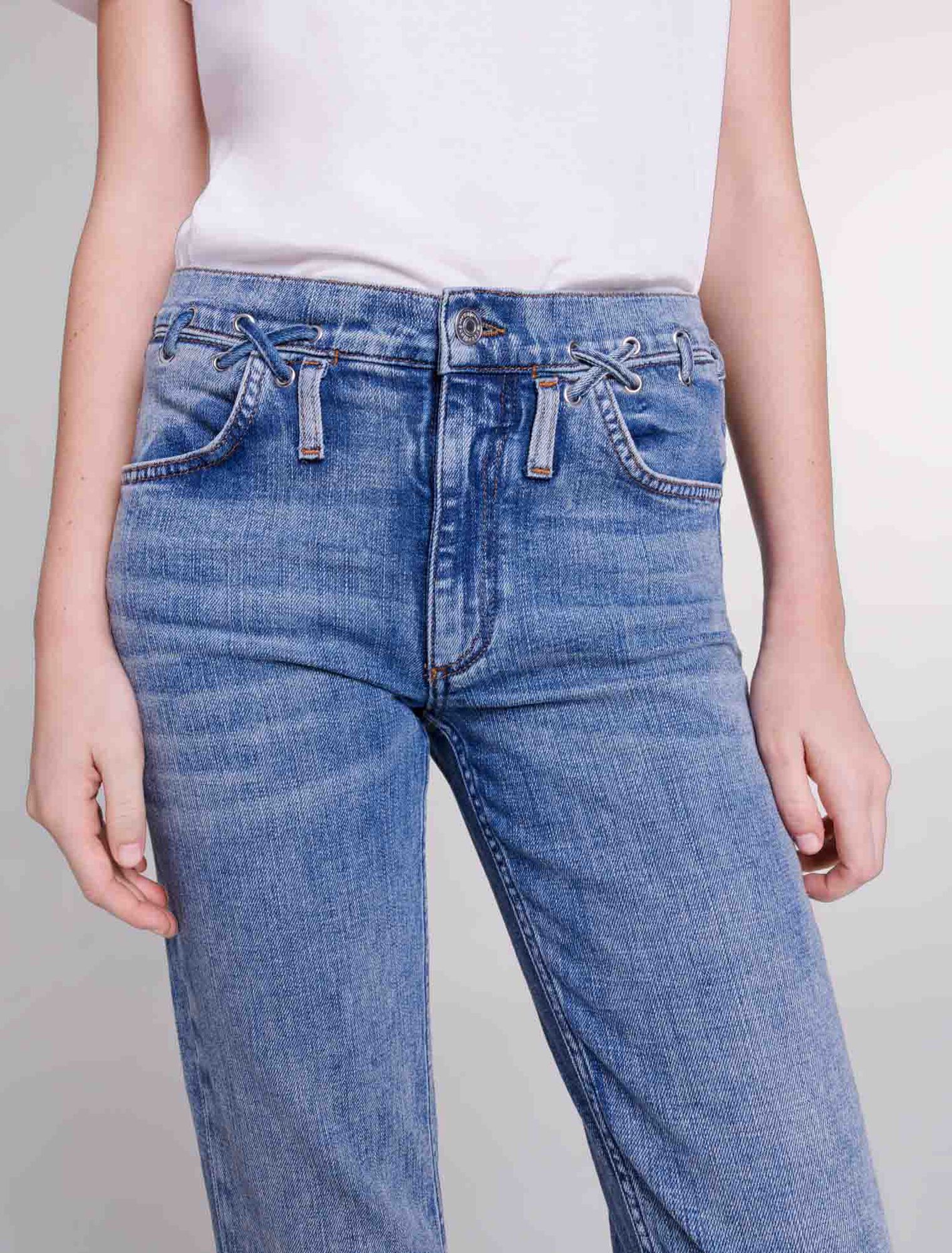 Vaquero con detalles trenzados