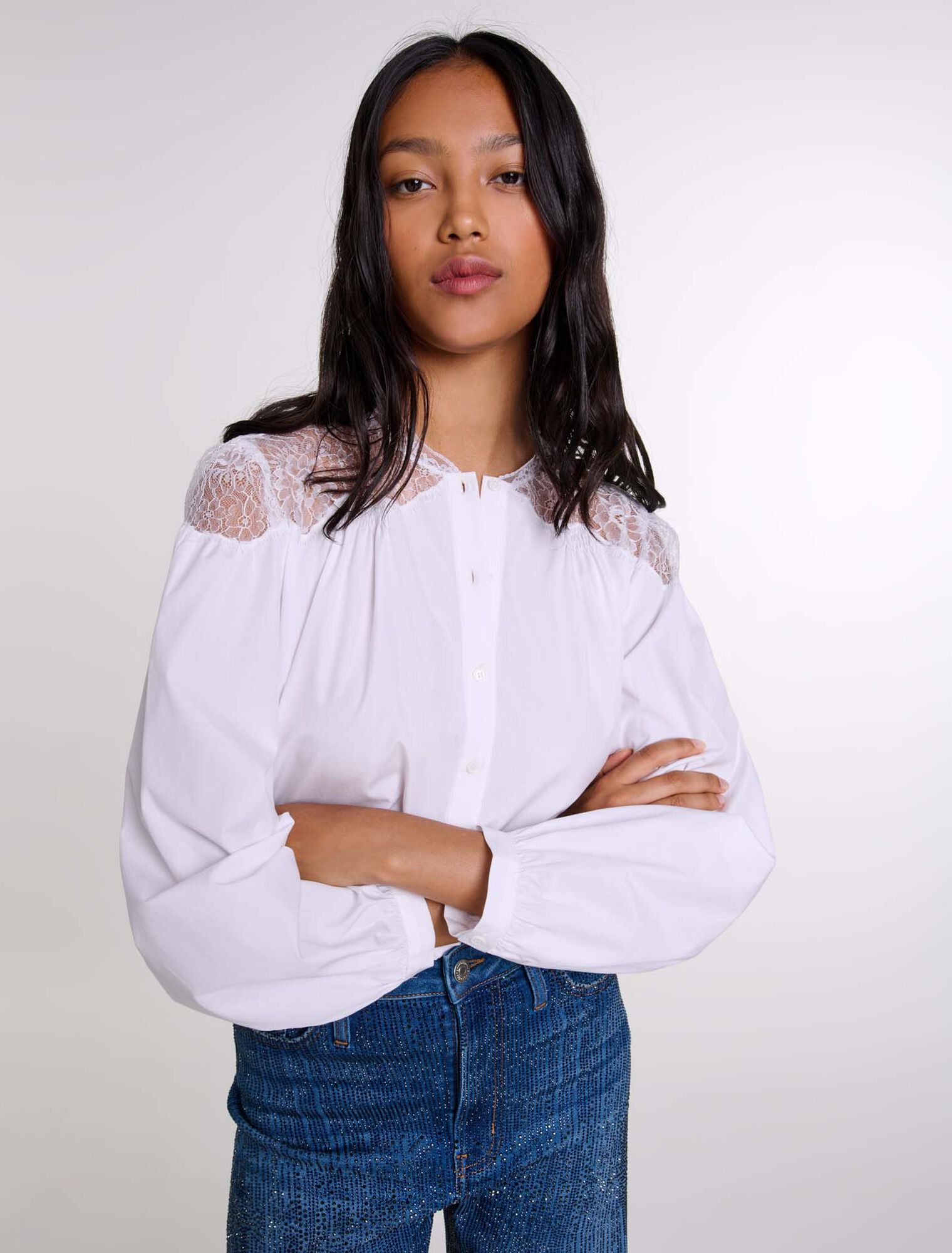 Camisa con encaje