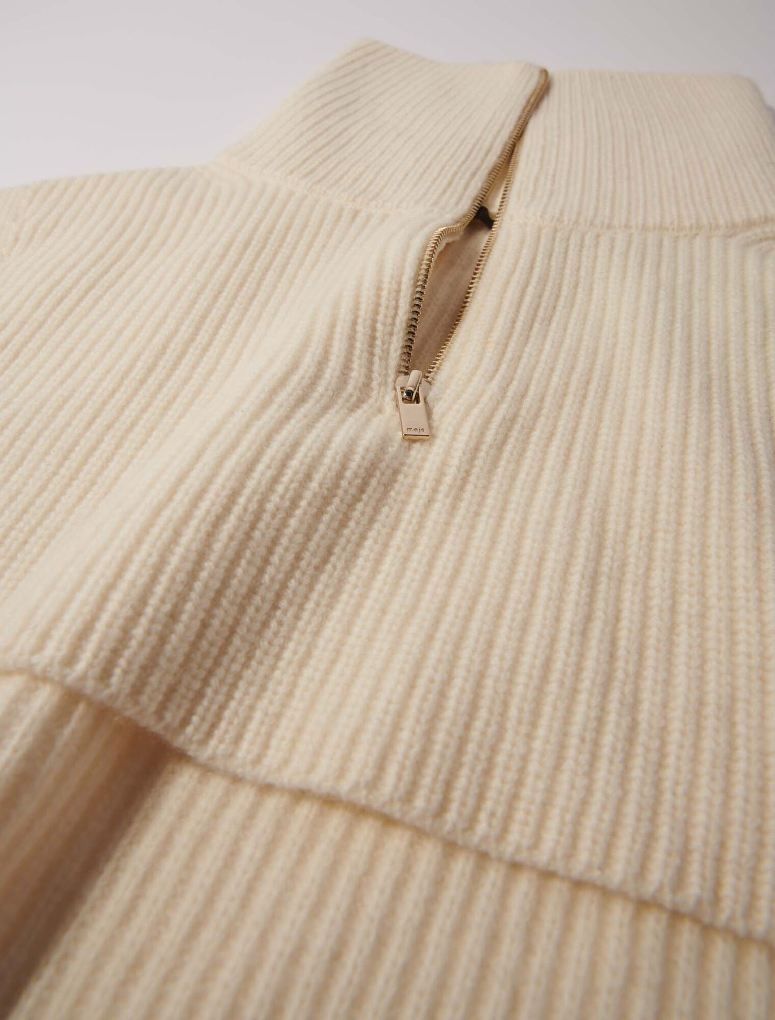 Cuello con cremallera de  cachemira