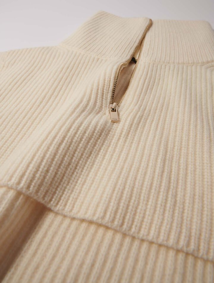 Cuello con cremallera de  cachemira
