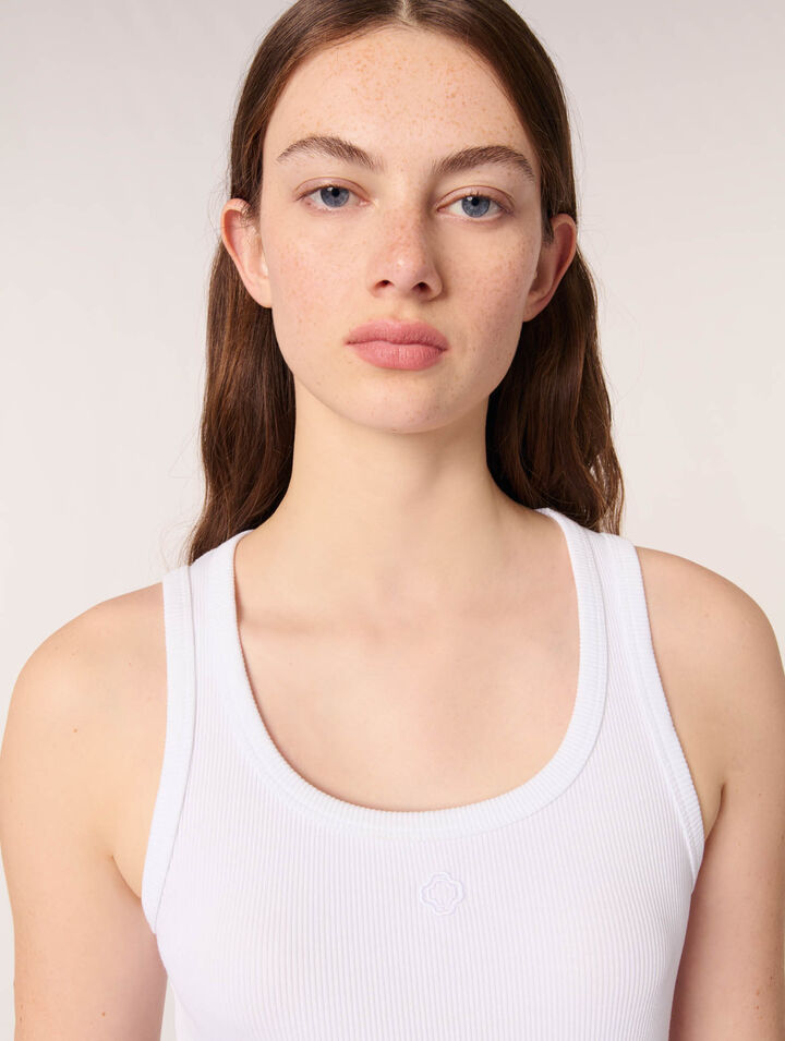 Camiseta de tirantes acanalada