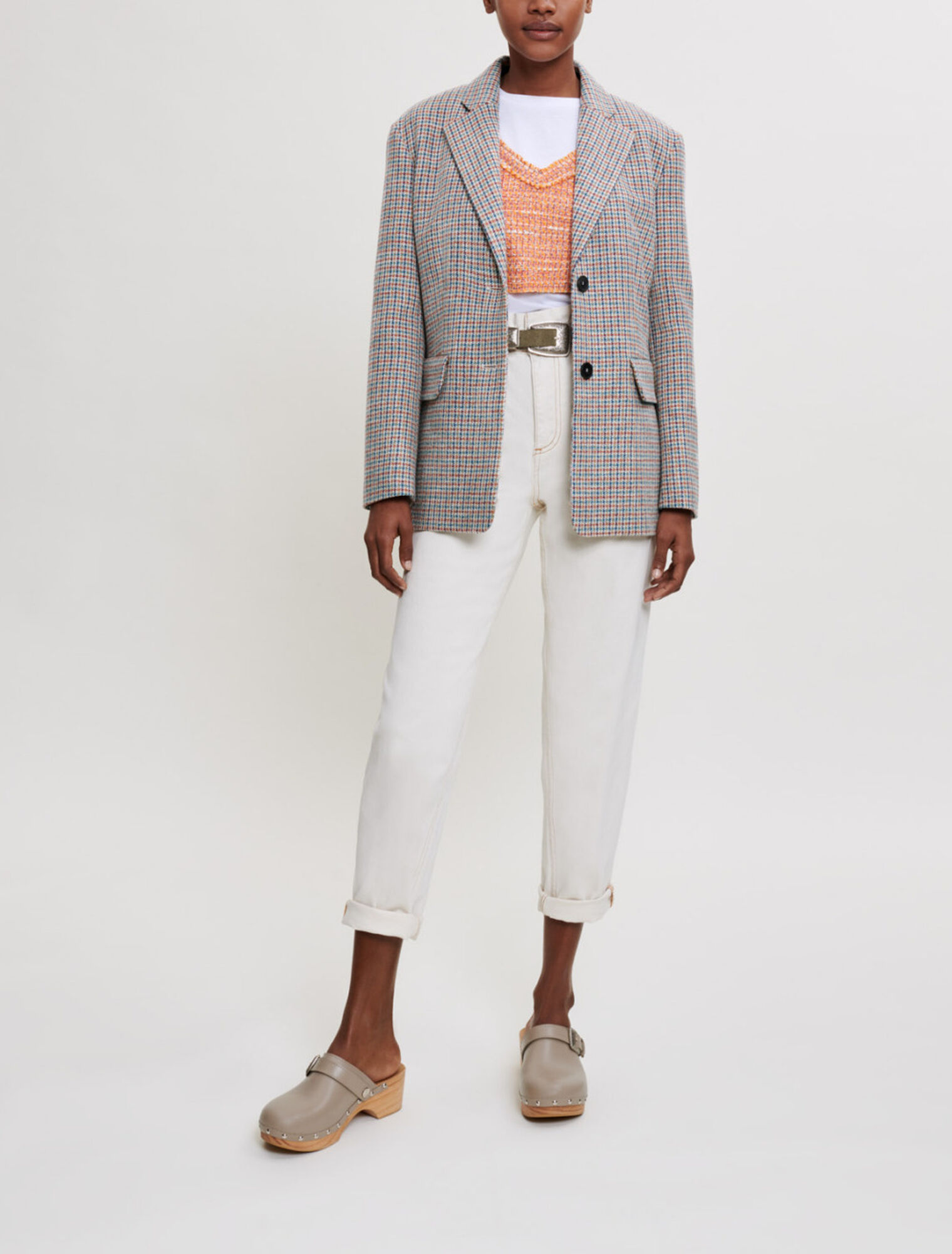 Chaqueta de traje con estampado