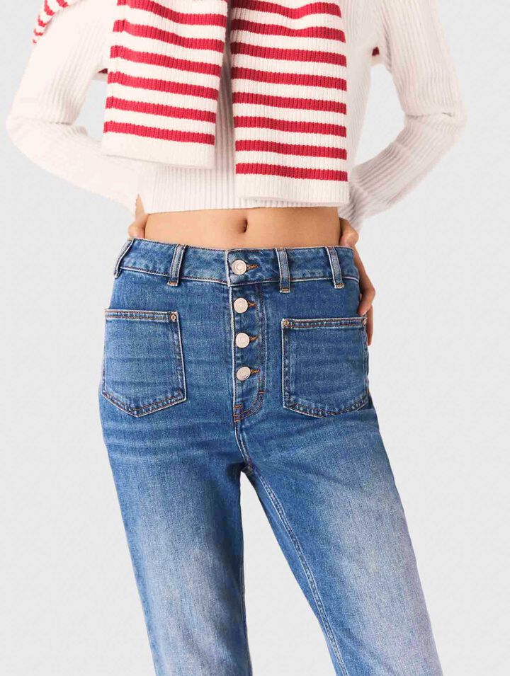 Jean denim à poches