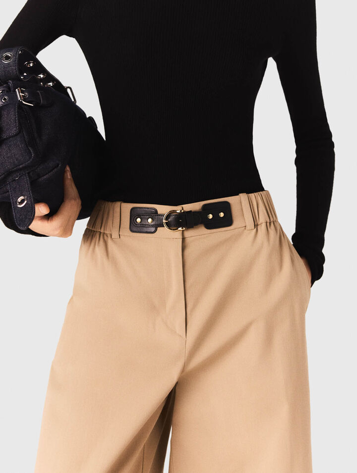 Pantalón ancho de algodón