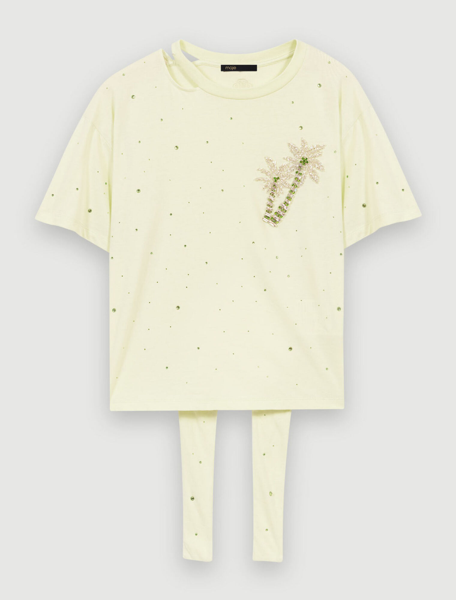 Camiseta con palmeras de cristal