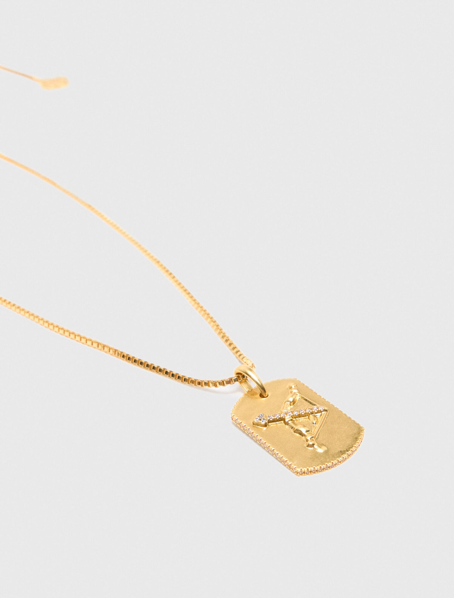 Collar placa signo del zodiaco
