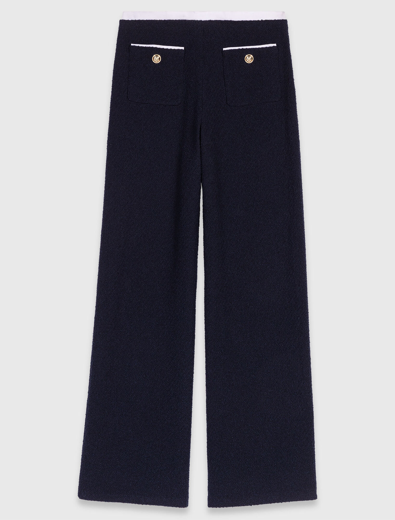 Pantalón recto de tweed