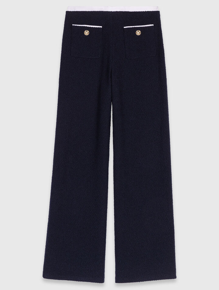 Pantalón recto de tweed