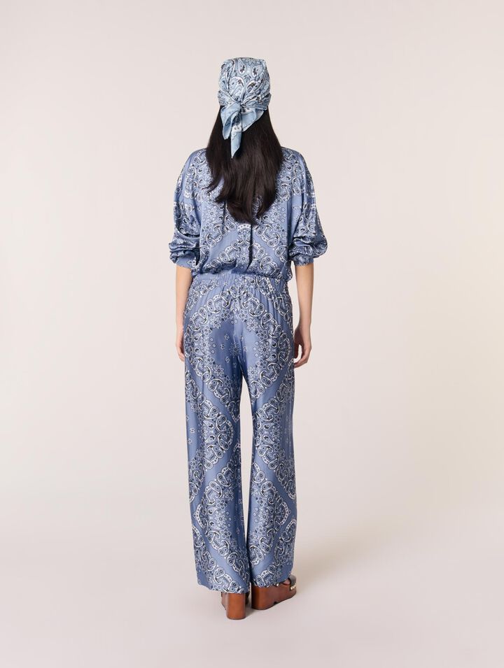 Pantalón estampado fluido