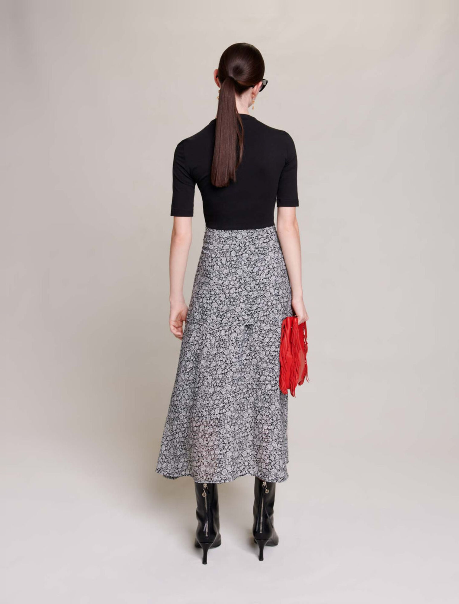 Vestido largo con flores