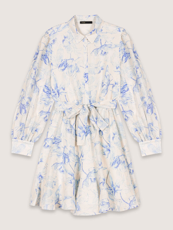 Vestido camisero estampado