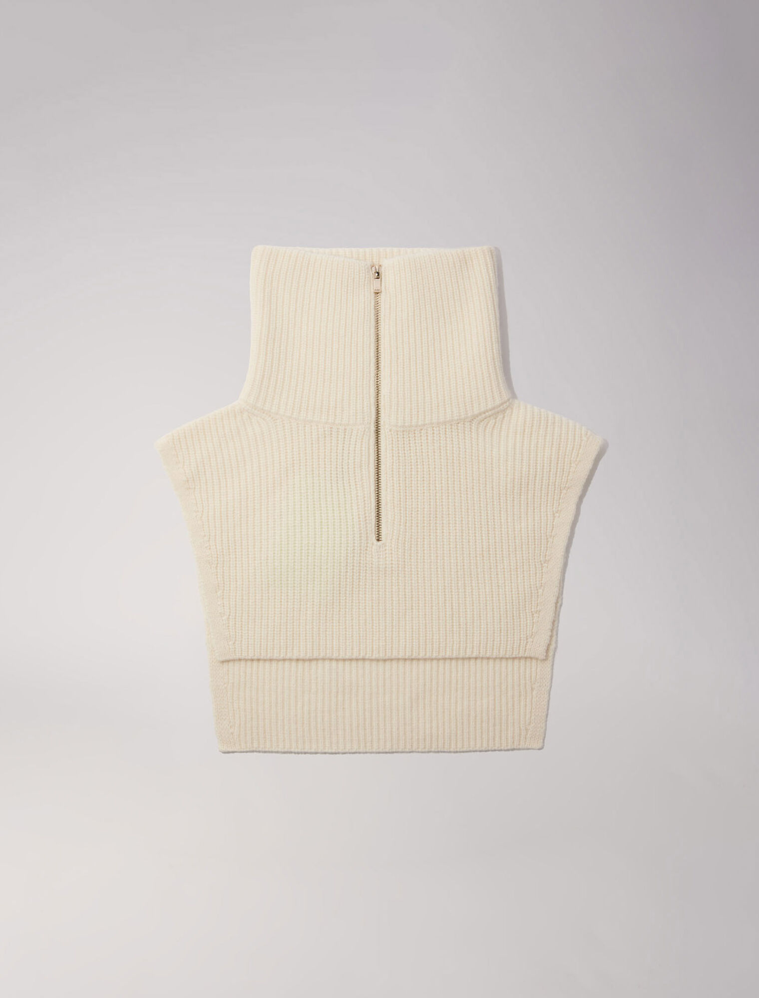 Cuello con cremallera de  cachemira