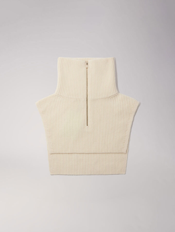 Cuello con cremallera de  cachemira