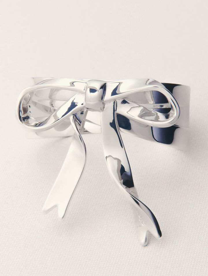 Brazalete lazo plateado