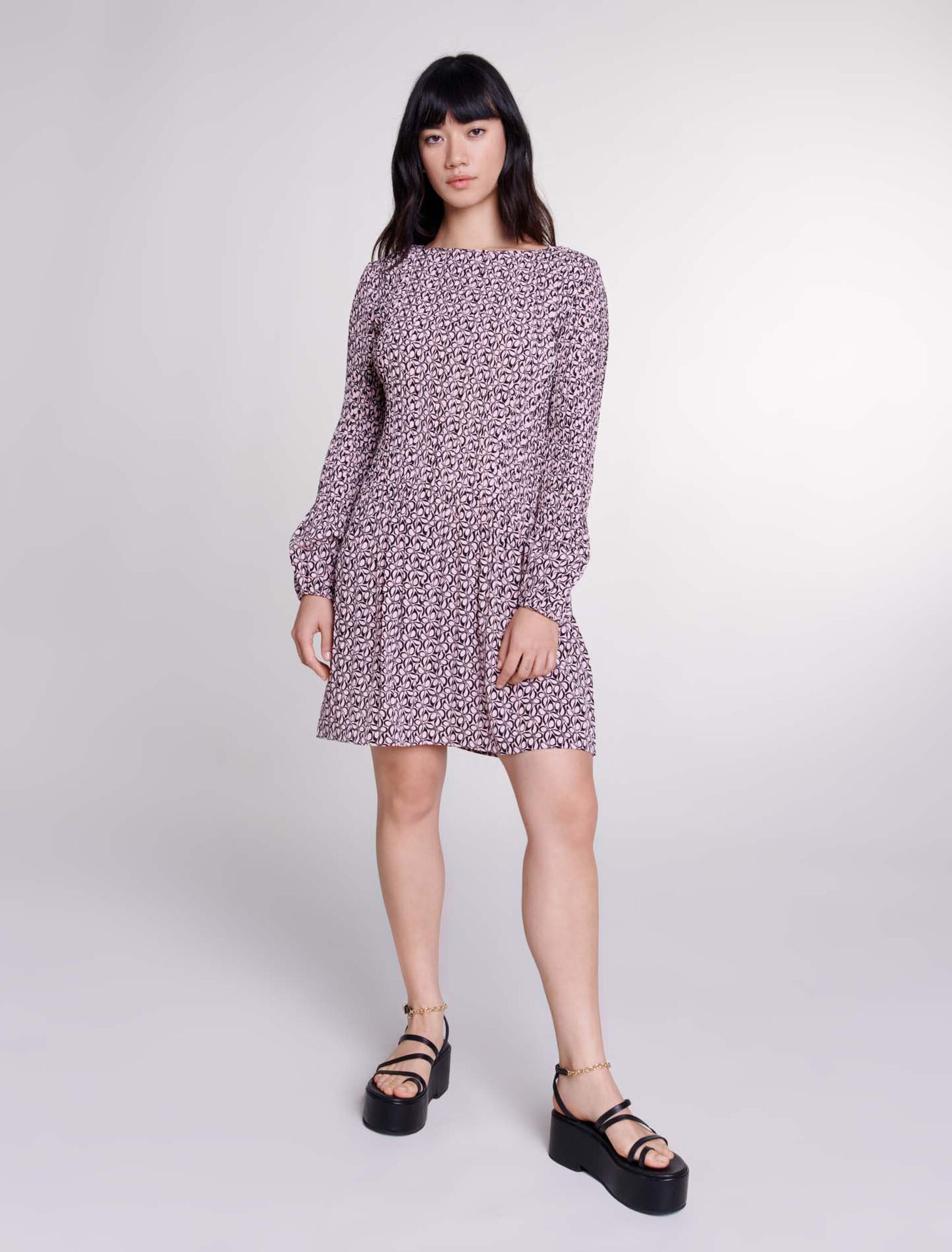 Vestido corto con estampado