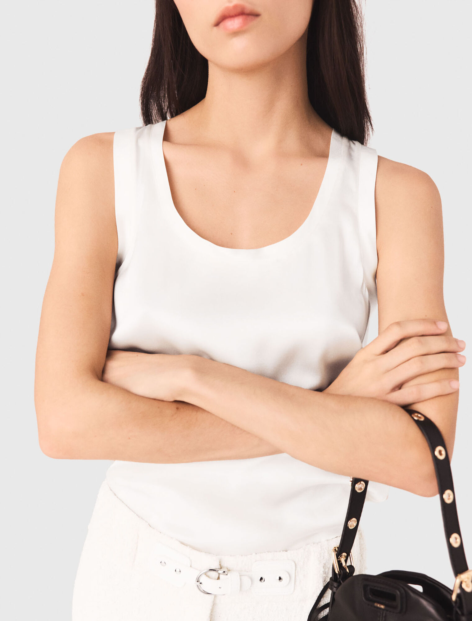 Camiseta de tirantes de seda