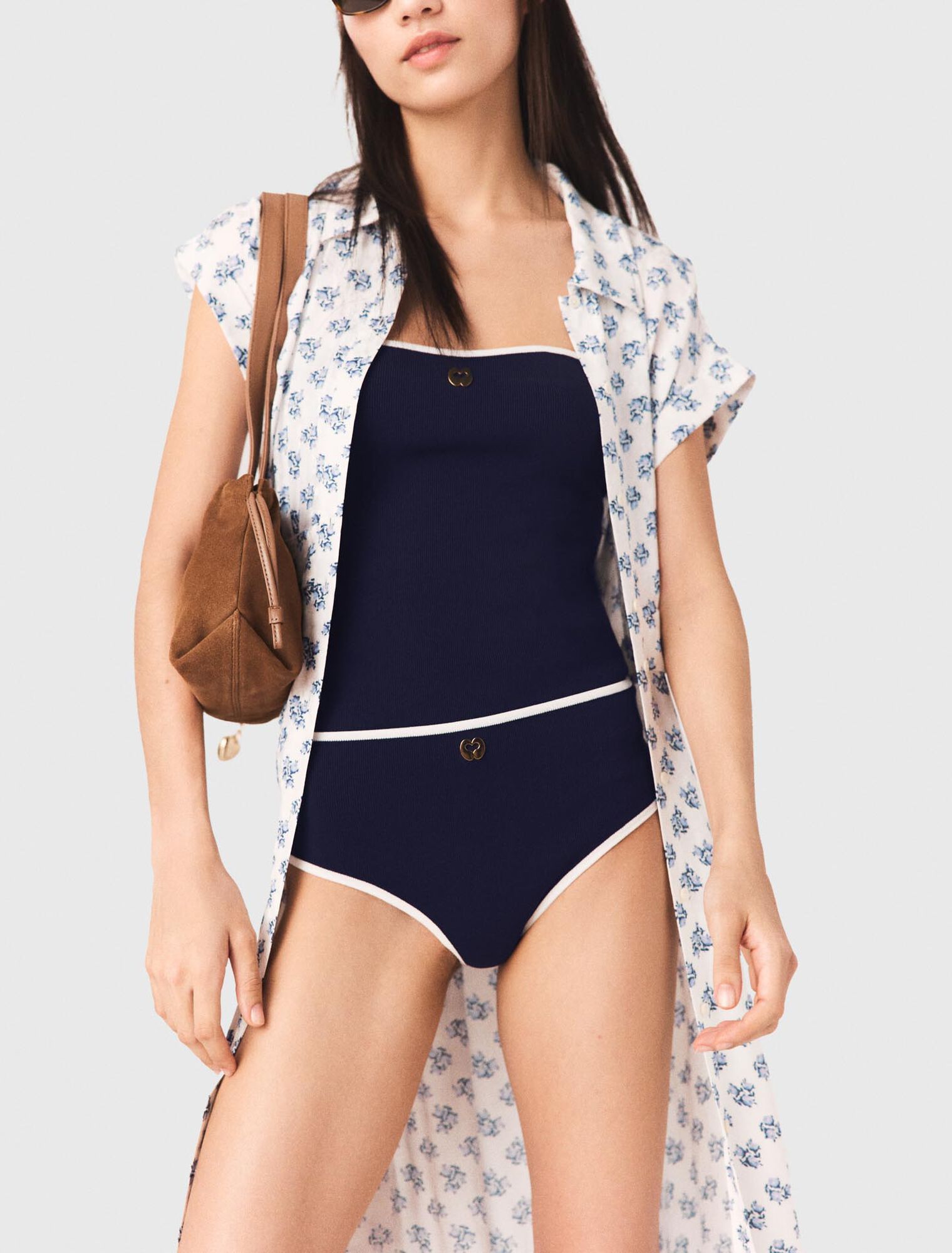 Vestido largo estampado jacquard