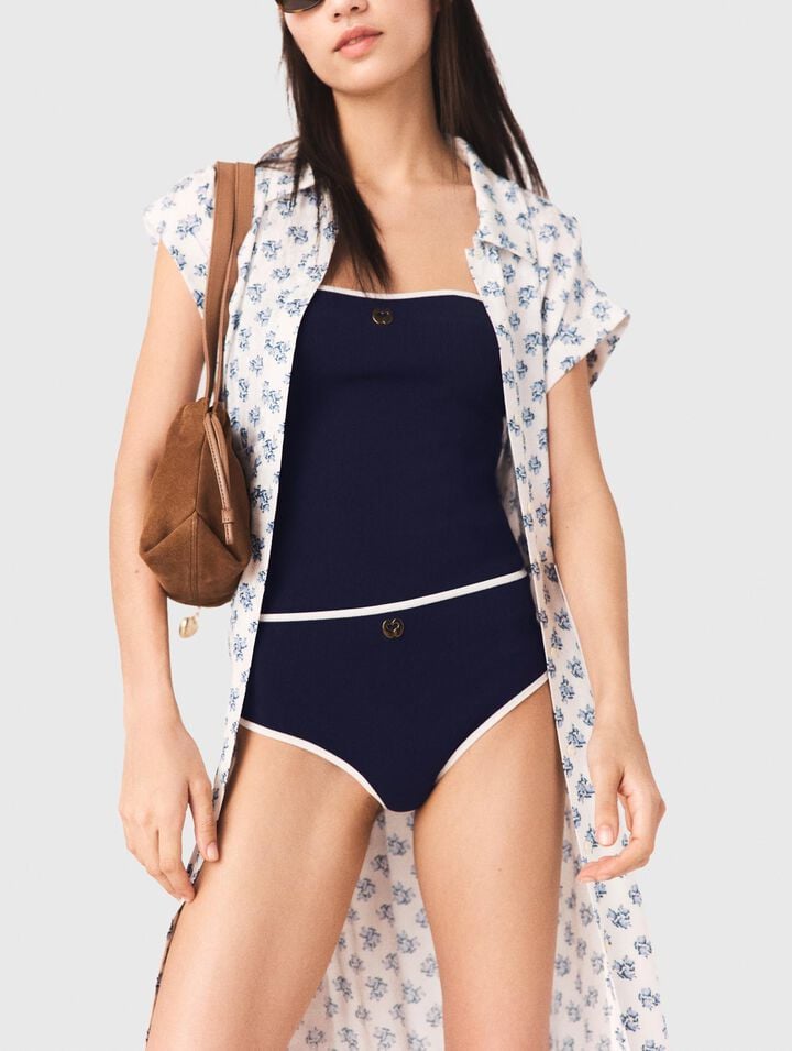 Vestido largo estampado jacquard