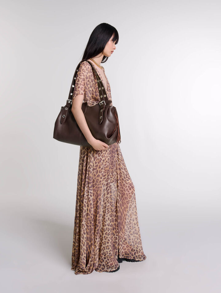 Bolso Miss M XL de cuero liso
