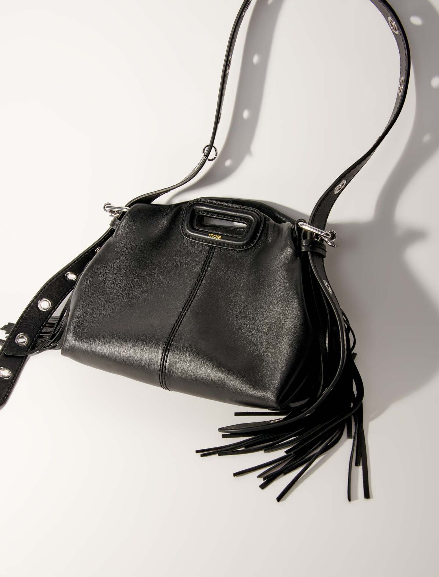 Bolso Miss M mini de cuero liso