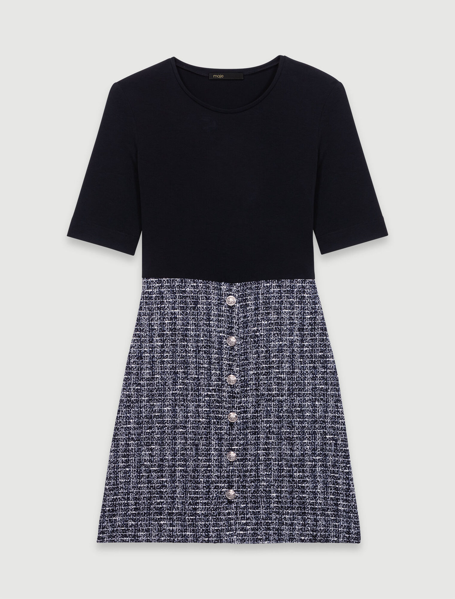 Vestido 2 en 1 de tweed