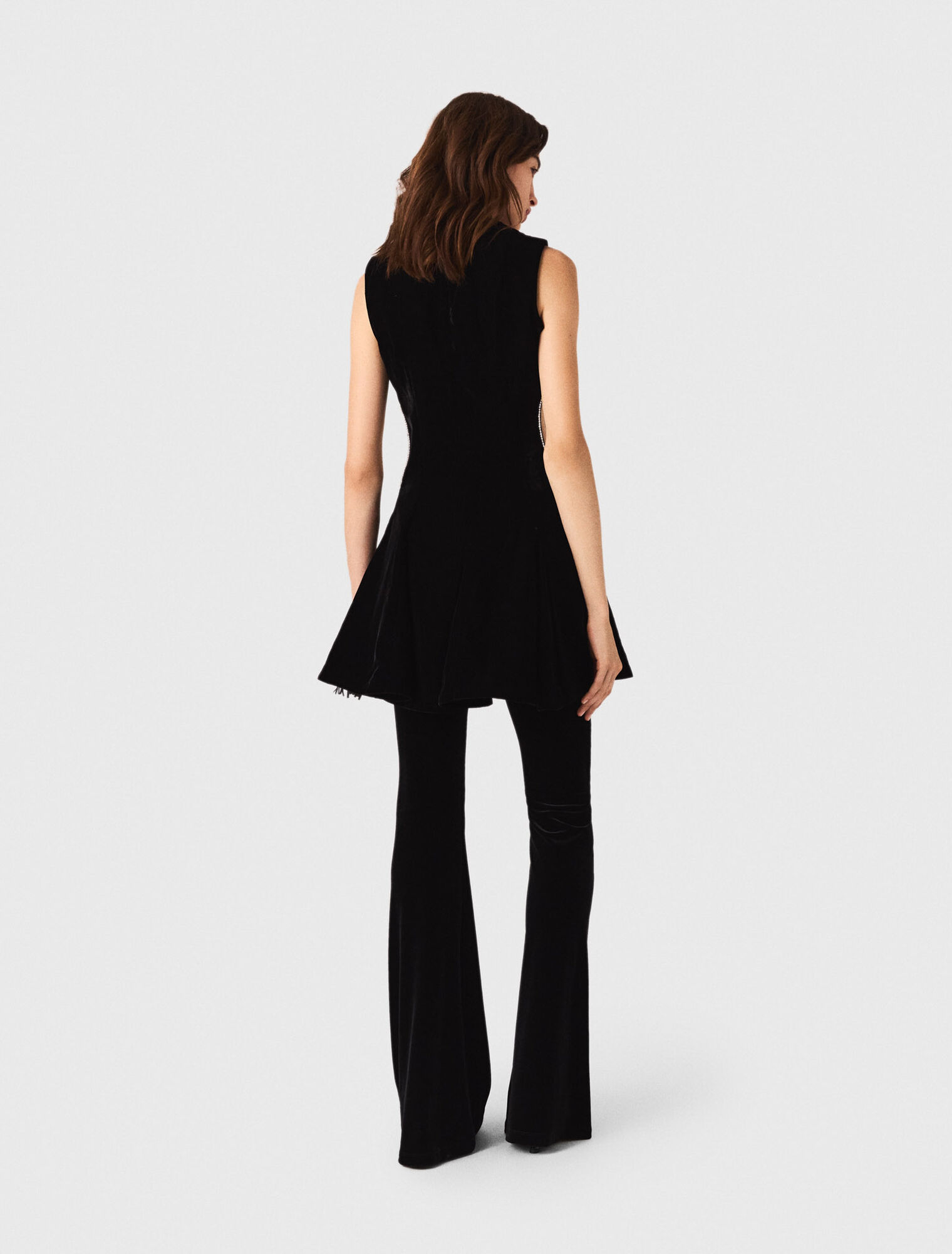 Vestido corto de terciopelo