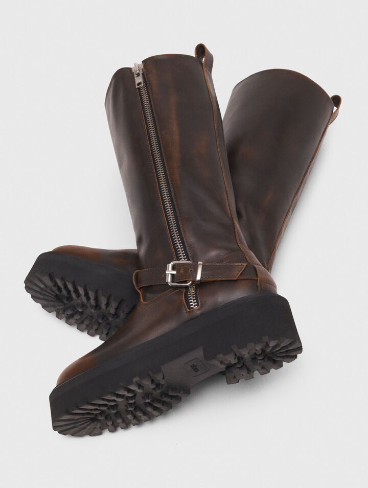 Botas biker de cuero