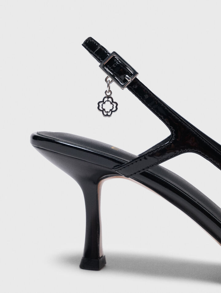 Zapato de tacón slingback de charol
