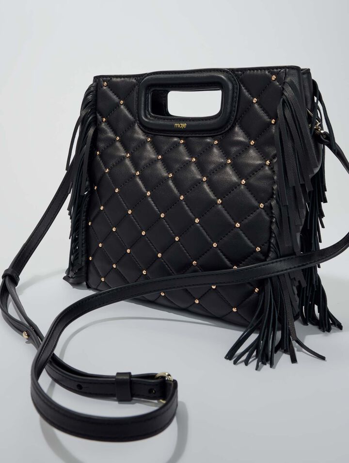 Bolso M acolchado con tachuelas