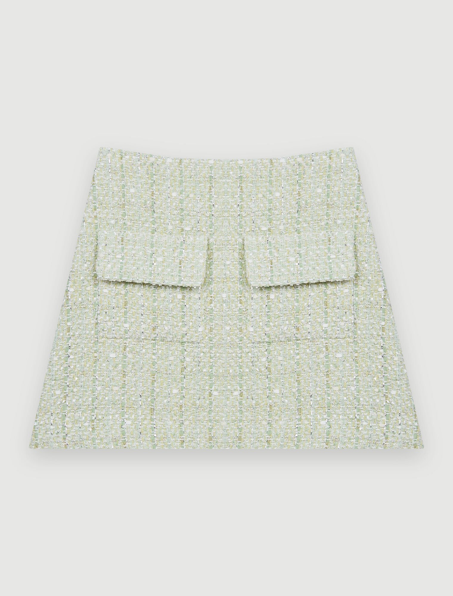 Falda de tweed brillante